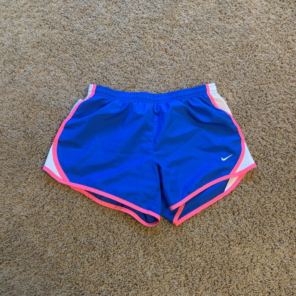Blue nike running shorts